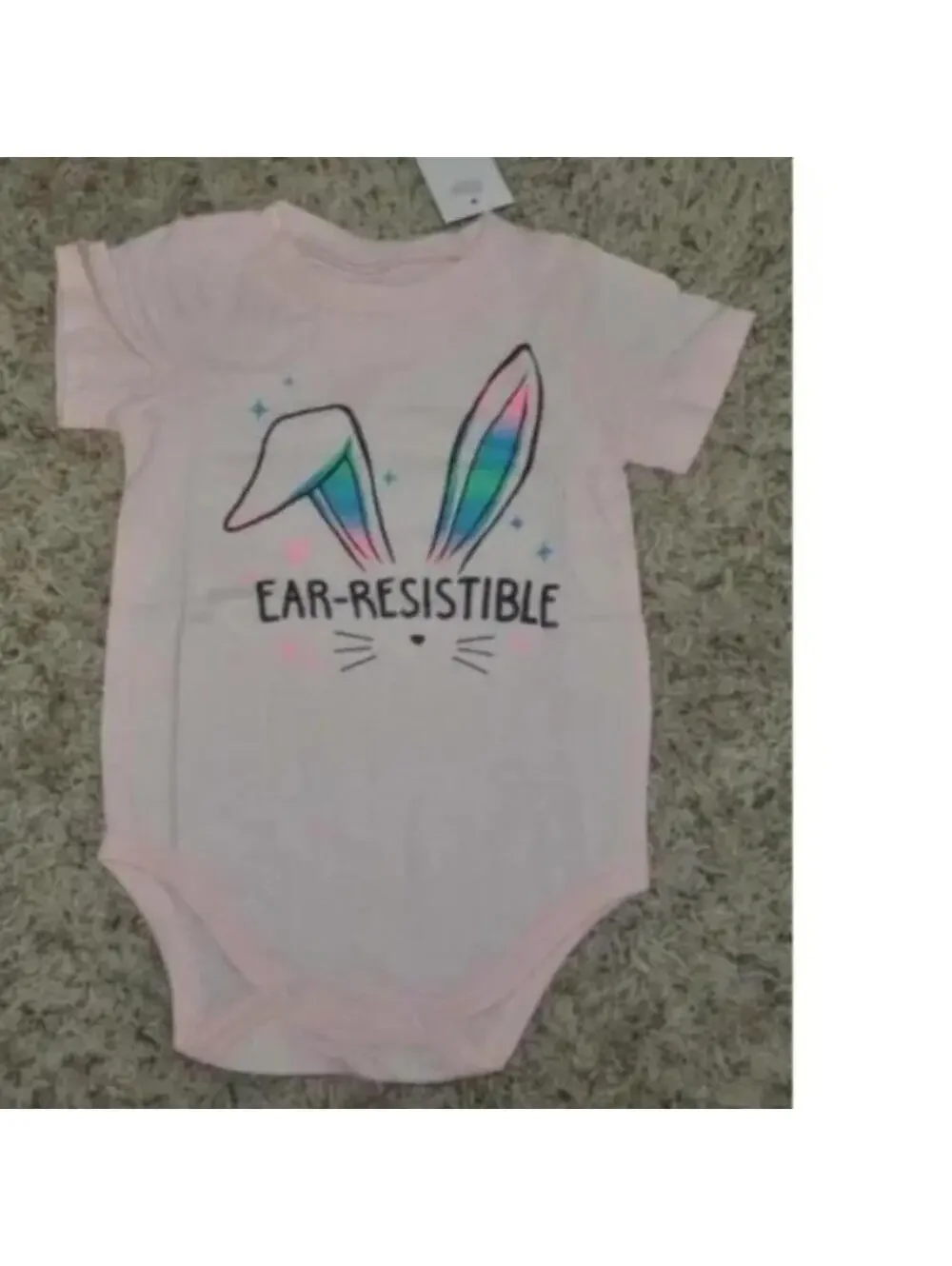 3 Pc Summer Bodysuits Girls 9 months Easter, Mommy Love Me, Floral Baby